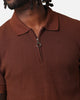 XXIII Ethan Quarter Zip Polo Shirt Brown