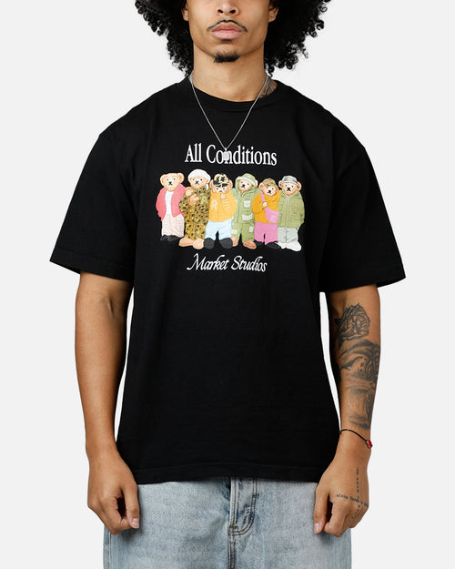 Market Gorpcore Bears T-Shirt Washed Black