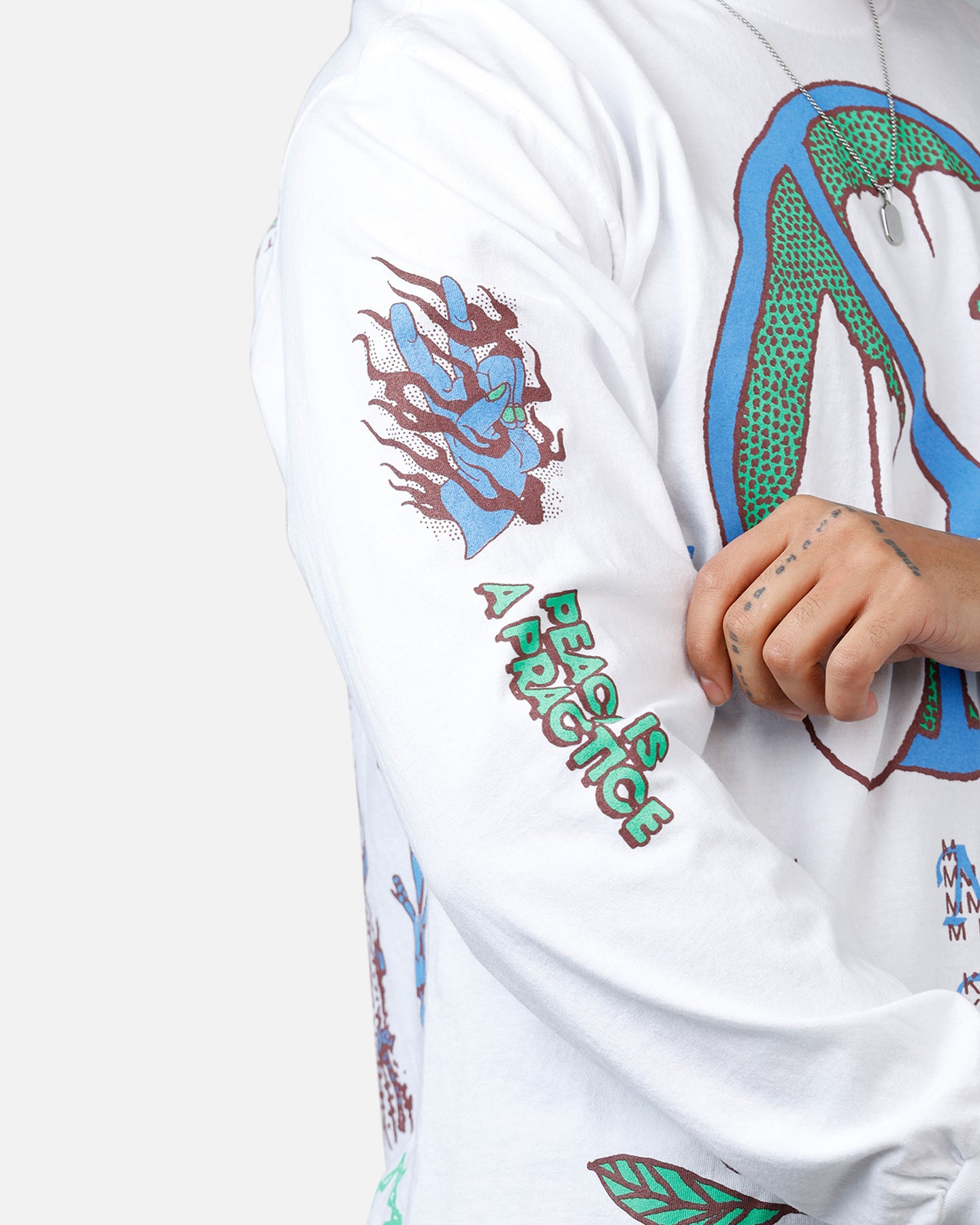 Market Peace Practice Long Sleeve T-Shirt White | Culture Kings US
