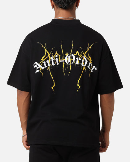The Anti Order Chaos Mock Neck T-Shirt Black/Yellow/White
