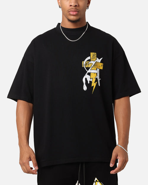 The Anti Order Chaos Mock Neck T-Shirt Black/Yellow/White