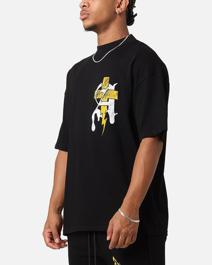 The Anti Order Chaos Mock Neck T-Shirt Black/Yellow/White