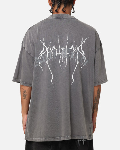 The Anti Order Chaos Mock Neck T-Shirt Washed Charcoal