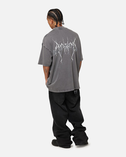 The Anti Order Chaos Mock Neck T-Shirt Washed Charcoal