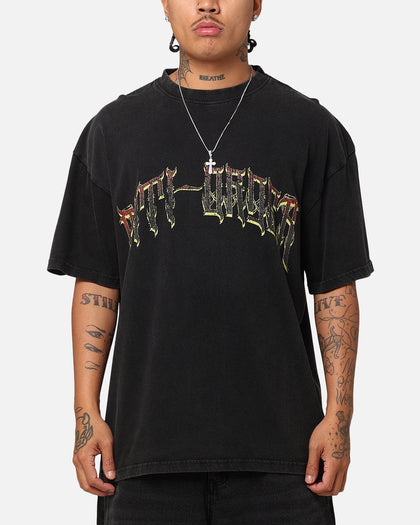 The Anti Order Scorch T-Shirt Black Acidwash