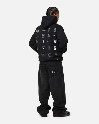 The Anti Order Stacked Hoodie Black/White