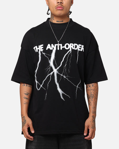 The Anti Order Voltage Mock Neck T-Shirt Black