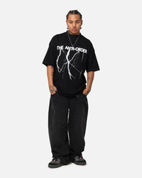 The Anti Order Voltage Mock Neck T-Shirt Black
