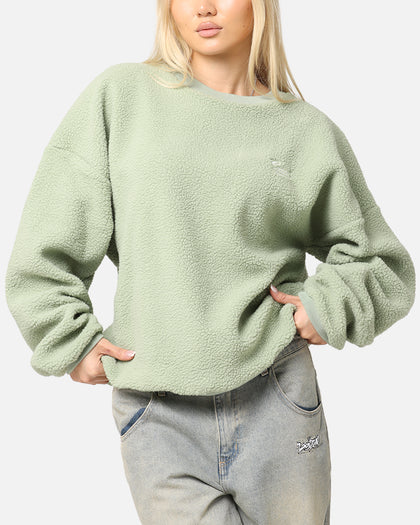 Carre Polar Fleece Crewneck Pale Green