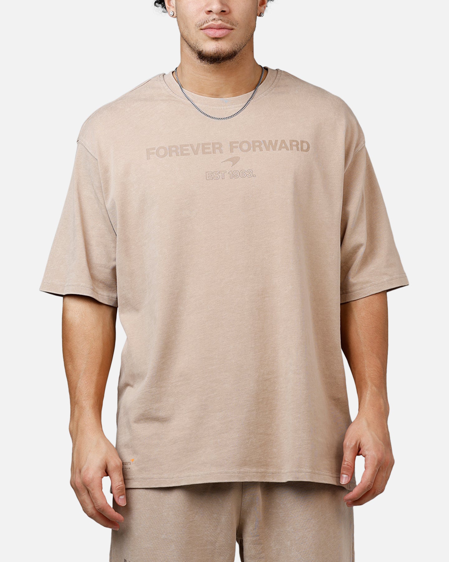 New Era X Mclaren Speedmark T-Shirt Taupe | Culture Kings US