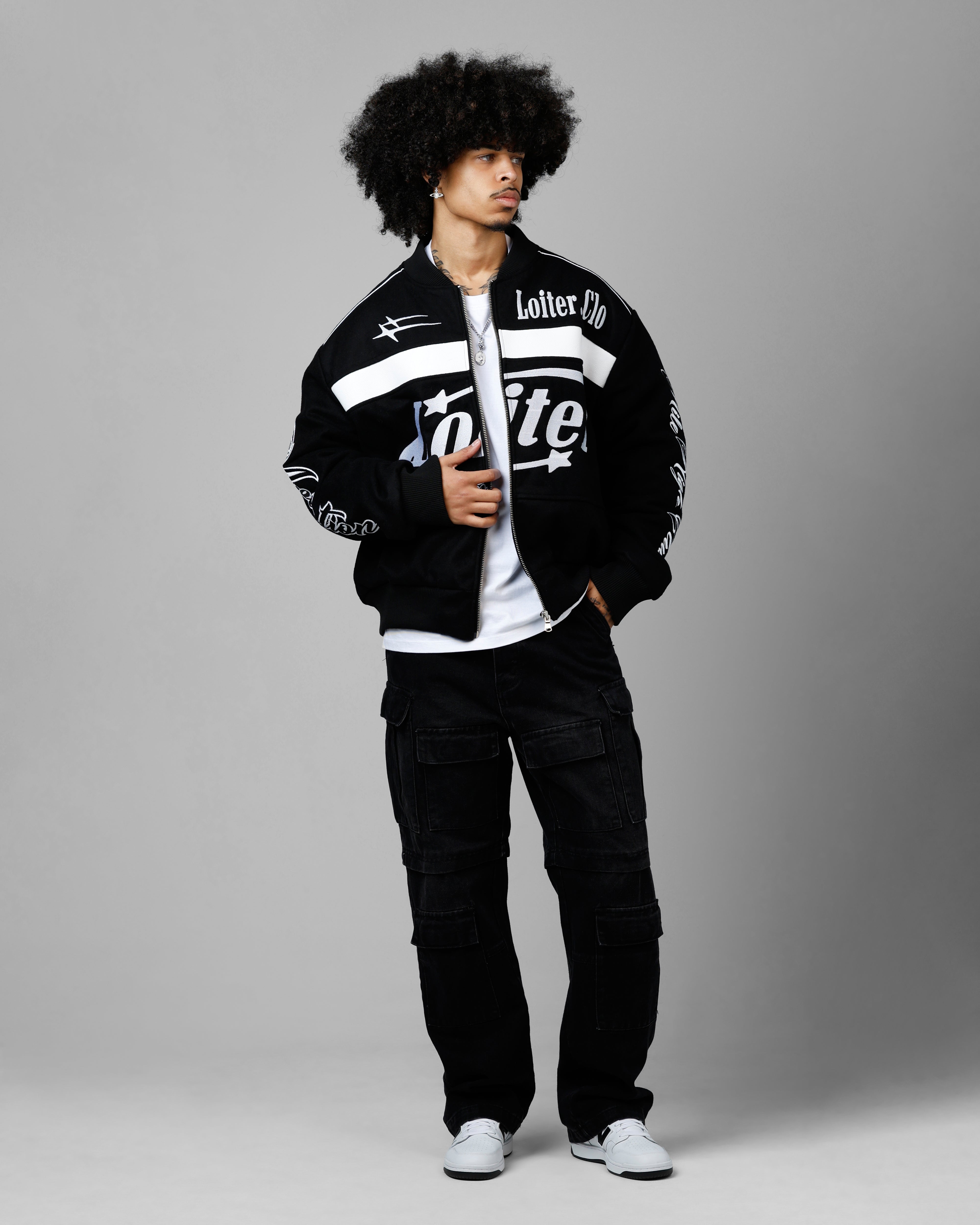 Loiter Aviation Bomber Jacket Black | Culture Kings US