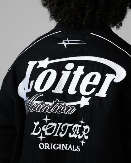 Loiter Aviation Bomber Jacket Black