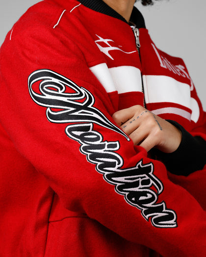 Loiter Aviation Bomber Jacket Red/Black