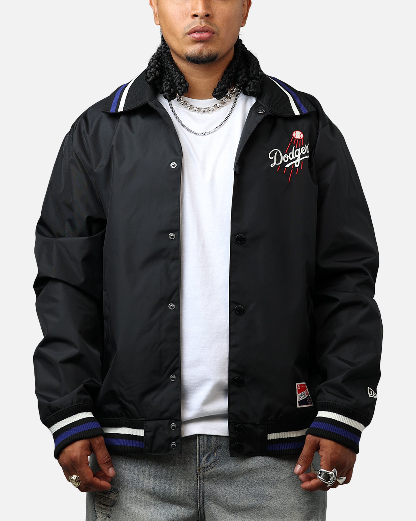 New Era Los Angeles Dodgers Throwback Jacket Black | Culture Kings US
