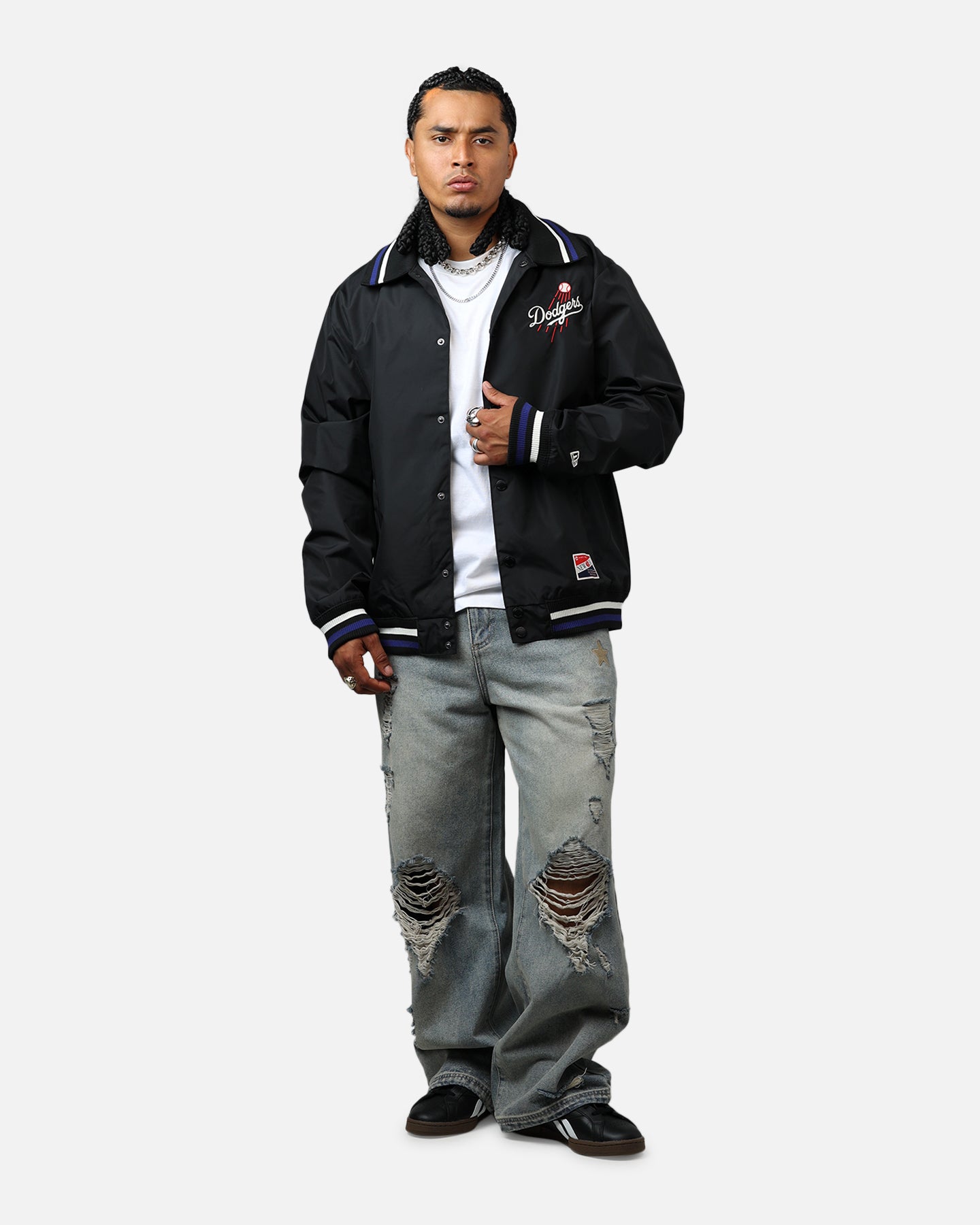 New Era Los Angeles Dodgers Throwback Jacket Black | Culture Kings US