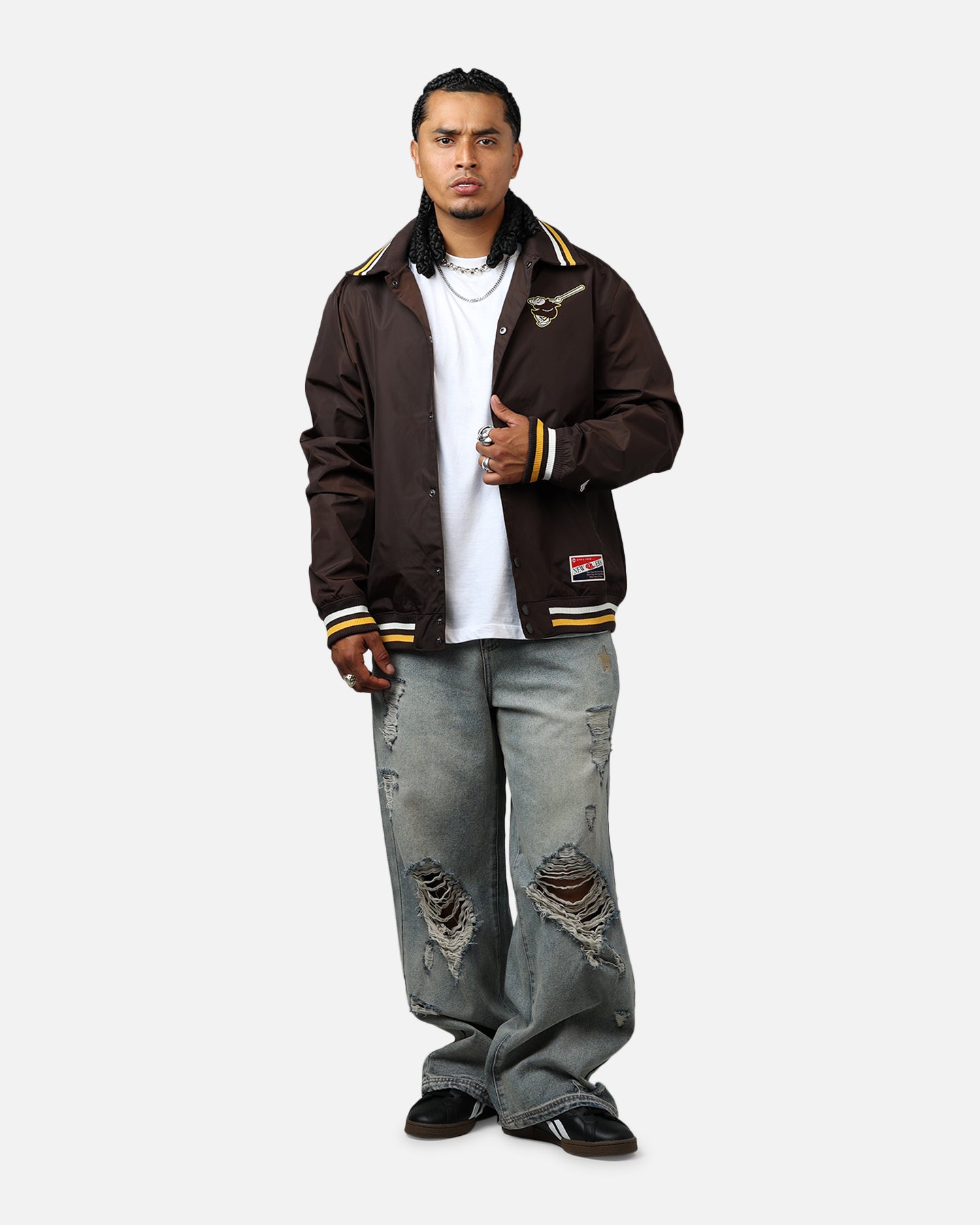 New Era San Diego Padres Throwback Jacket Brown | Culture Kings US