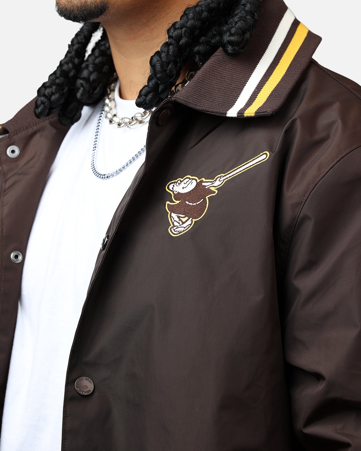New Era San Diego Padres Throwback Jacket Brown | Culture Kings US