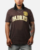 New Era San Diego Padres Throwback Pinstripe T-Shirt Brown