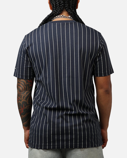 New Era New York Yankees Throwback Pinstripe T-Shirt Navy