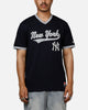 New Era New York Yankees Throwback V-Neck T-Shirt Royal Navy