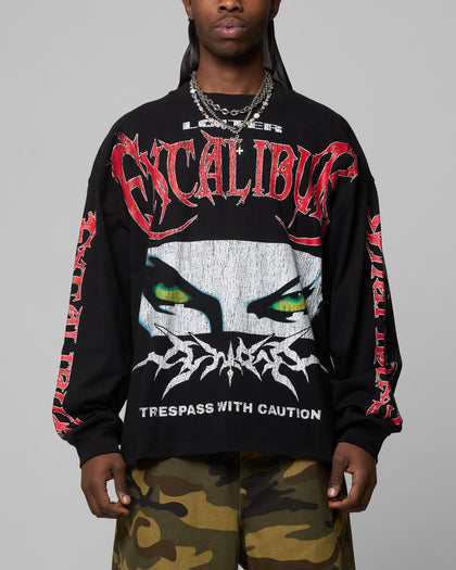 Loiter Trespass Long Sleeve T-Shirt Vintage Black