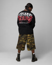 Loiter Trespass Long Sleeve T-Shirt Vintage Black