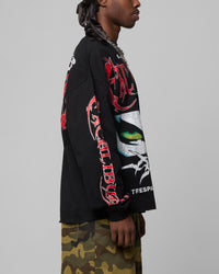 Loiter Trespass Long Sleeve T-Shirt Vintage Black