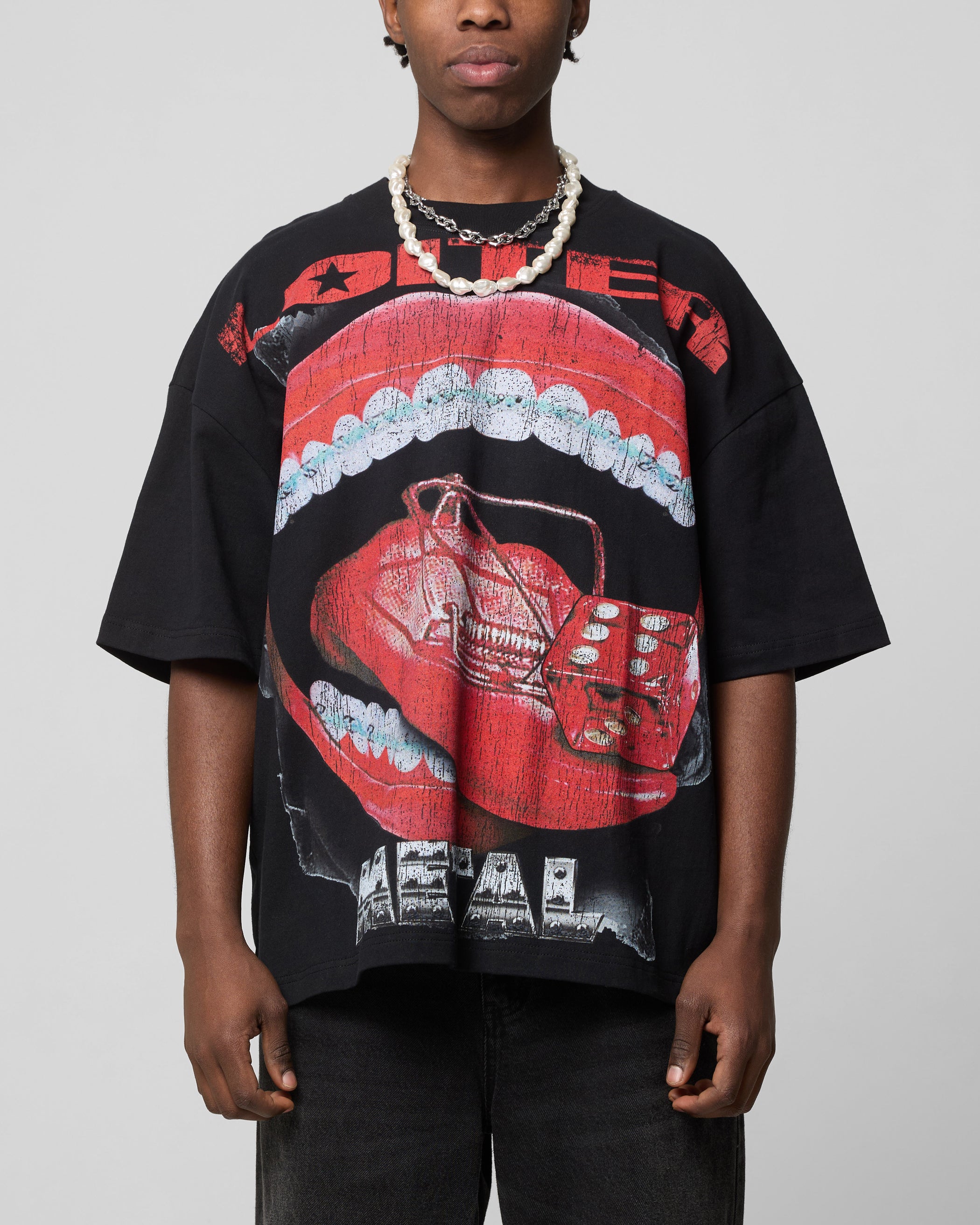 Loiter Metal Mouth T-Shirt Vintage Black | Culture Kings US