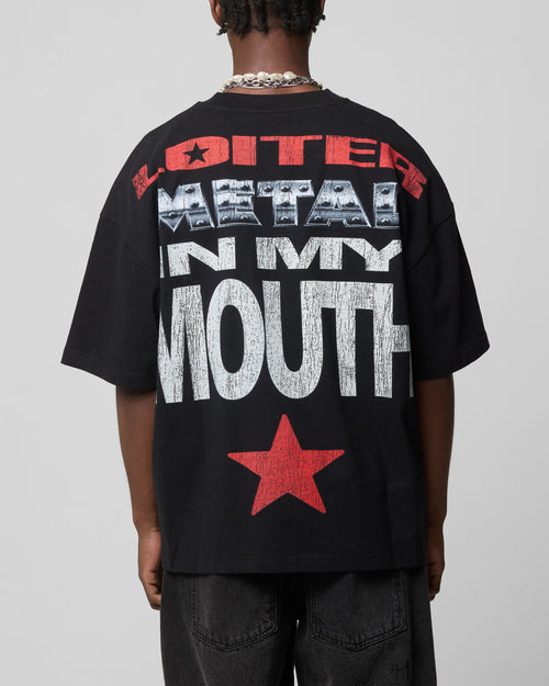 Loiter Metal Mouth T-Shirt Vintage Black