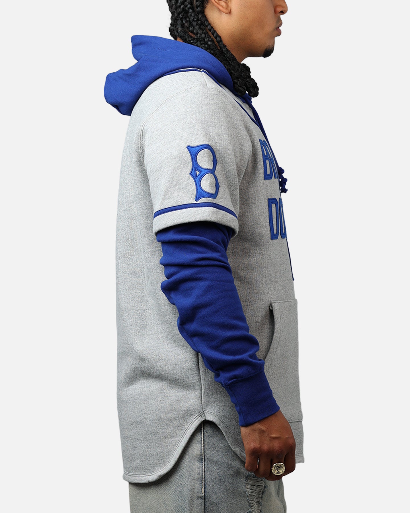 47 Brand Los Angeles Dodgers Game Hoodie Grey/Navy | Culture Kings US