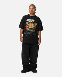Vintage Goat Crew X Garfield Smiling Cat Heavy T-Shirt Vintage Black
