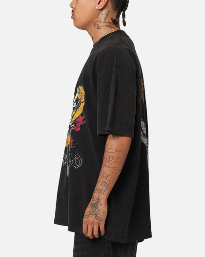 Vintage Goat Crew X Garfield Smiling Cat Heavy T-Shirt Vintage Black