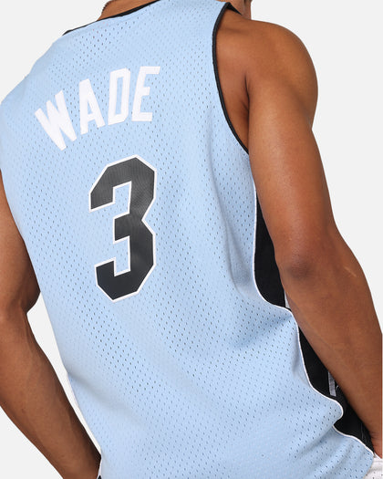 Mitchell & Ness Miami Heat Dwyane Wade 'Vapor Blue' Jersey Light Blue