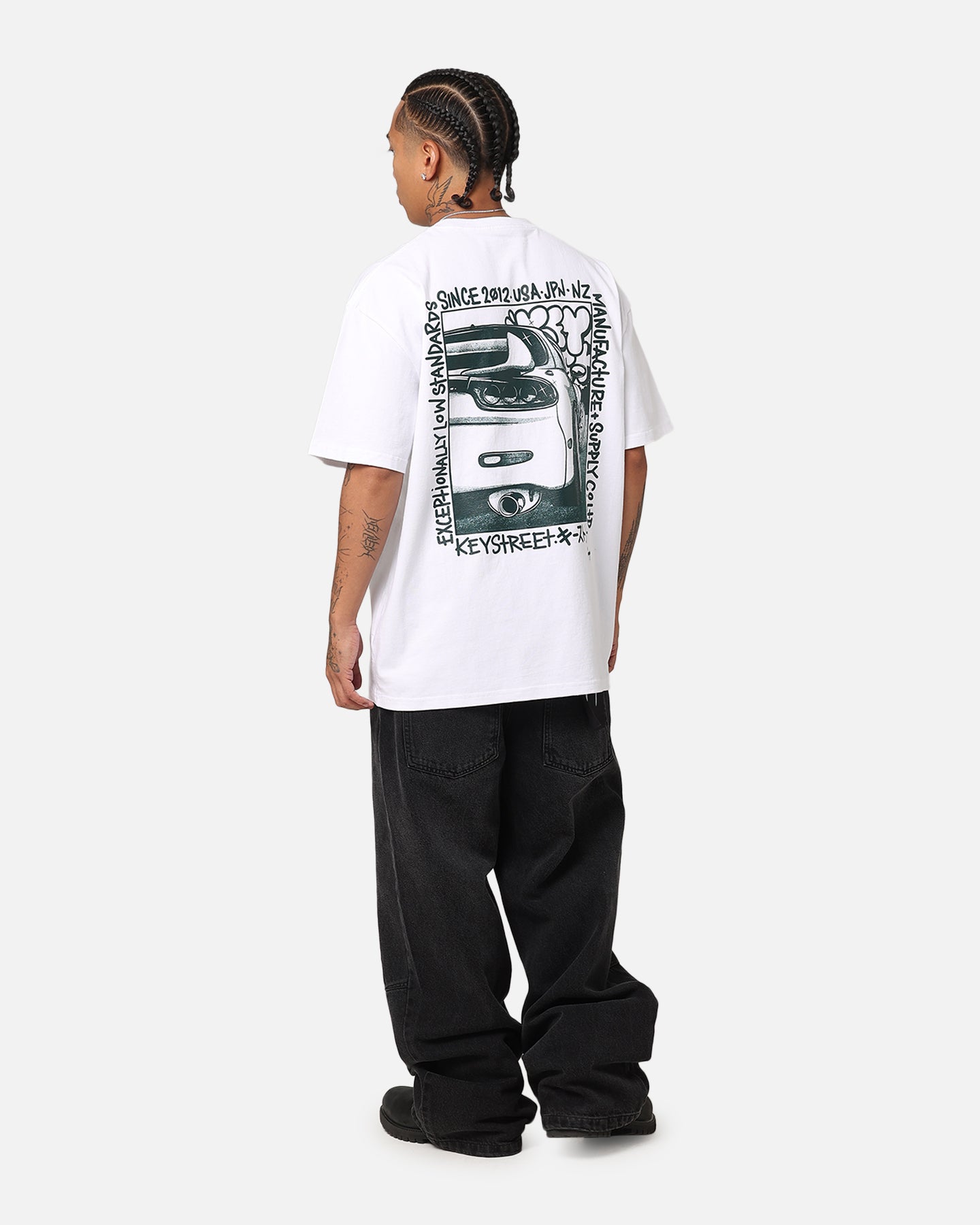 CURTIS グラフィック Tシャツ XL ホワイト Zutter | Motorcycle Club Vintage Graphic Tee K1800-9283-WHITE