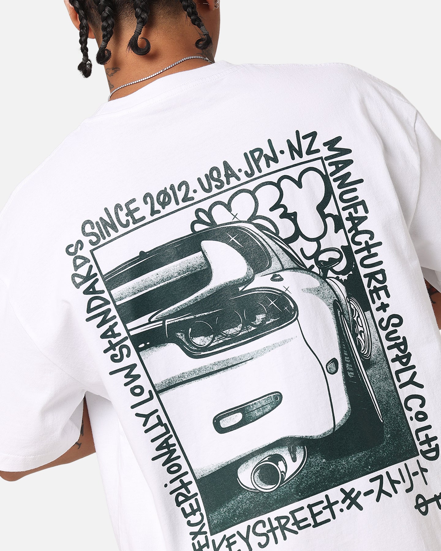 CURTIS グラフィック Tシャツ XL ホワイト Zutter | Motorcycle Club Vintage Graphic Tee K1800-9283-WHITE