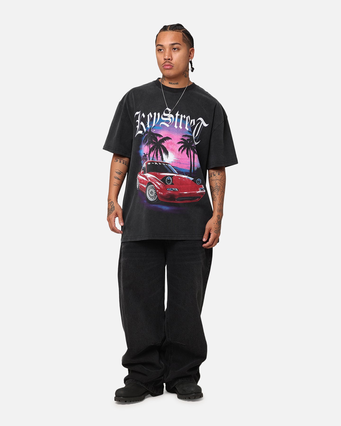 Key Street Hard Top Heavy T-Shirt Vintage Black | Culture Kings US