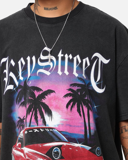 Key Street Hard Top Heavy T-Shirt Vintage Black