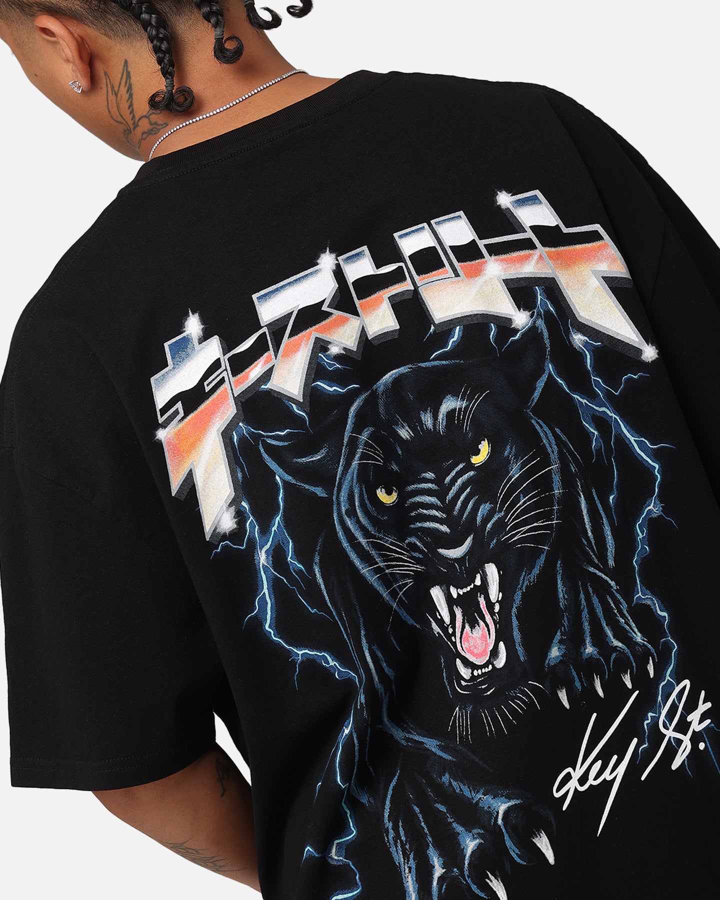 Key Street Panther Heavy T-Shirt Black | Culture Kings US
