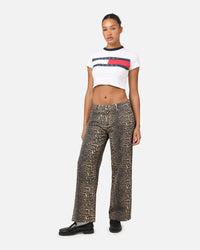 Tommy Jeans Women's TJW Slim Cropped Block T-Shirt White