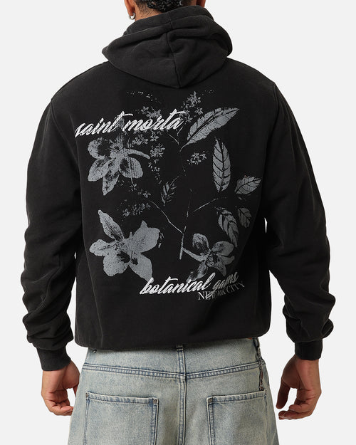 Saint Morta Flower Press Hoodie Vintage Black