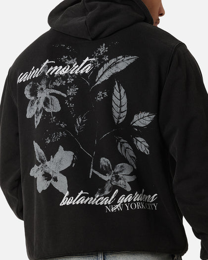 Saint Morta Flower Press Hoodie Vintage Black