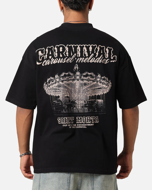 Saint Morta Carnival Mock Neck T-Shirt Black