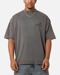 Saint Morta Paradise Mock Neck T-Shirt Washed Charcoal