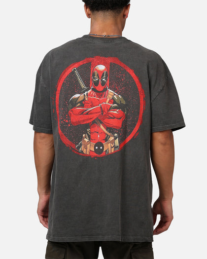 Goat Crew Marvel Deadpool Comic Heavyweight T-Shirt Black Wash