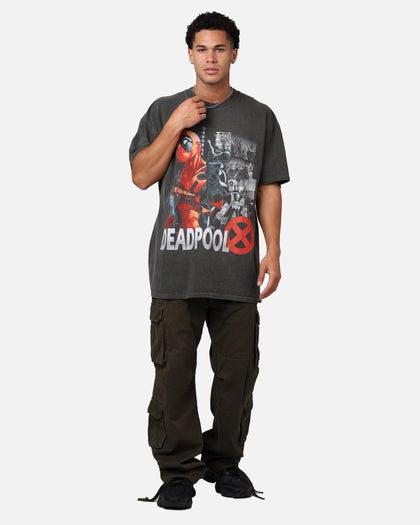 Goat Crew Marvel Deadpool Comic Heavyweight T-Shirt Black Wash