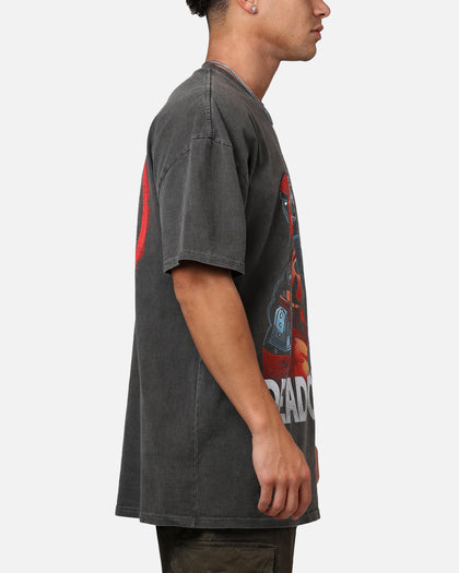 Goat Crew Marvel Deadpool Comic Heavyweight T-Shirt Black Wash