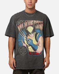 73Studio Marvel X-Men Wolverine Heavyweight T-Shirt Black Wash