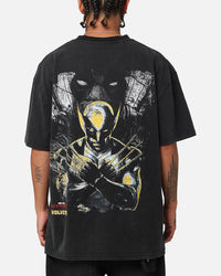 Goat Crew Marvel Deadpool and Wolverine Heavy T-Shirt Vintage Black