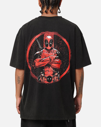 Goat Crew Marvel Deadpool Comic Heavy T-Shirt Vintage Black