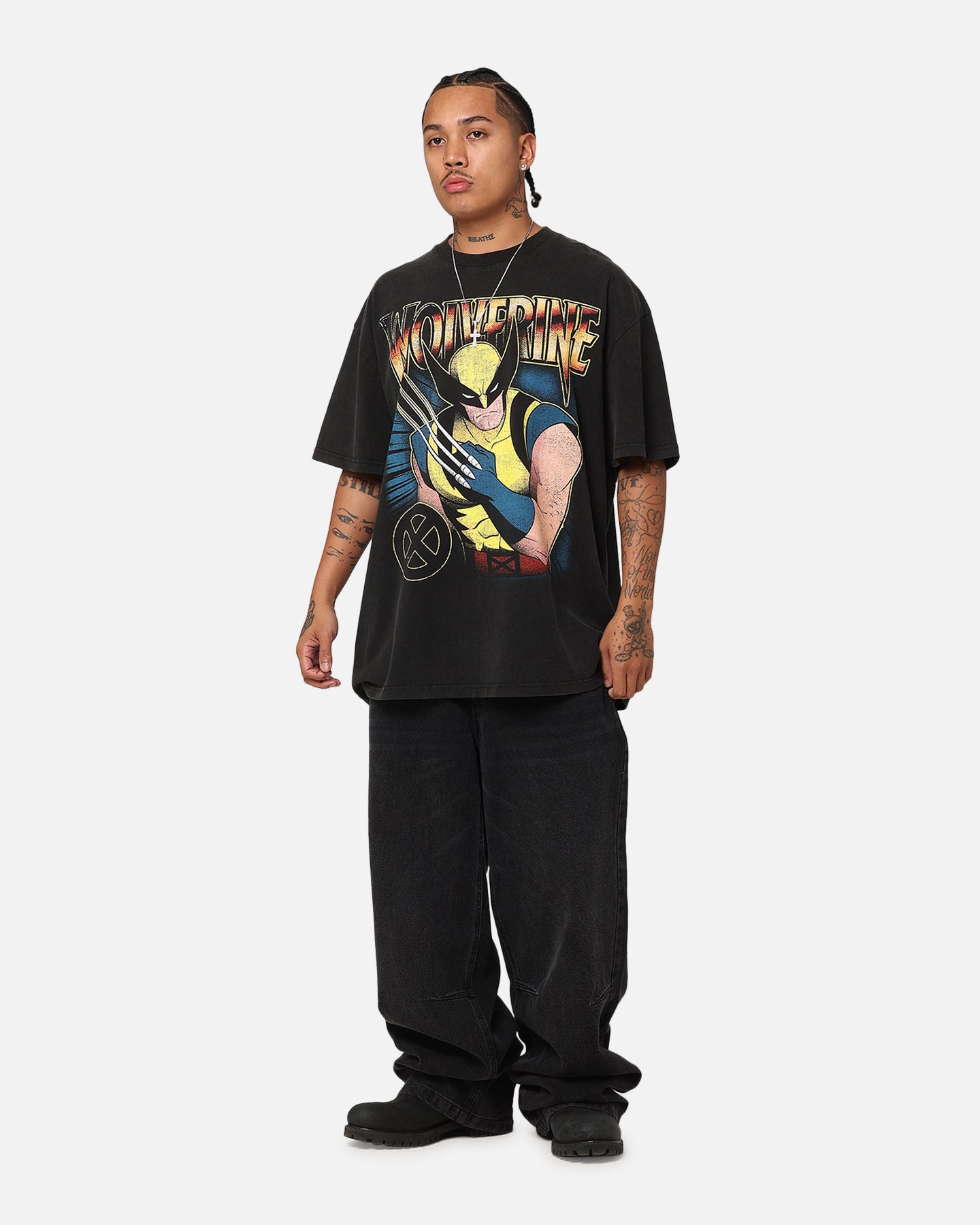 Goat Crew Marvel X-Men Wolverine Heavy T-Shirt Vintage Black